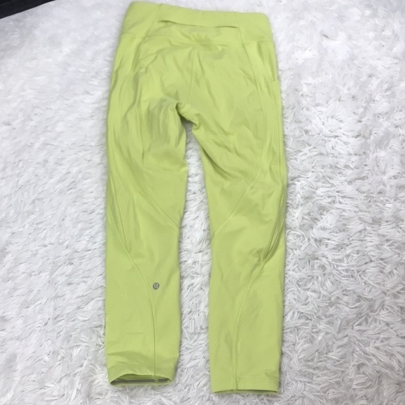 Lululemon Time To Sweat Crop 23" Lemon Vibe - Picture 5 of 7